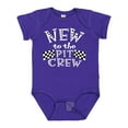 thumbnail image 1 of Inktastic New to the Pit Crew Racing Flags Boys or Girls Baby Bodysuit, 1 of 5