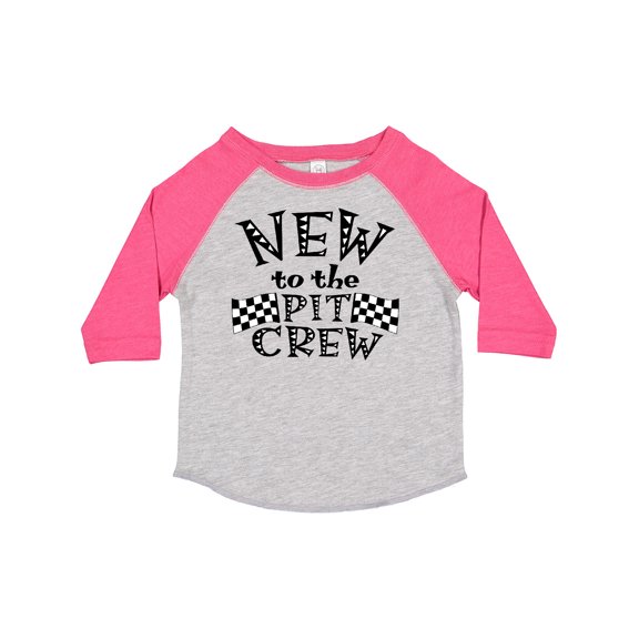 Inktastic New to the Pit Crew Racing Flags Boys or Girls Toddler T-Shirt