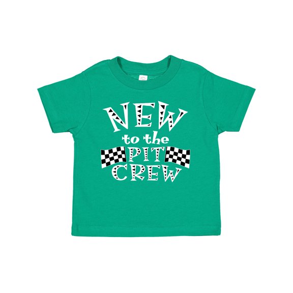 Inktastic New to the Pit Crew Racing Flags Boys or Girls Toddler T-Shirt