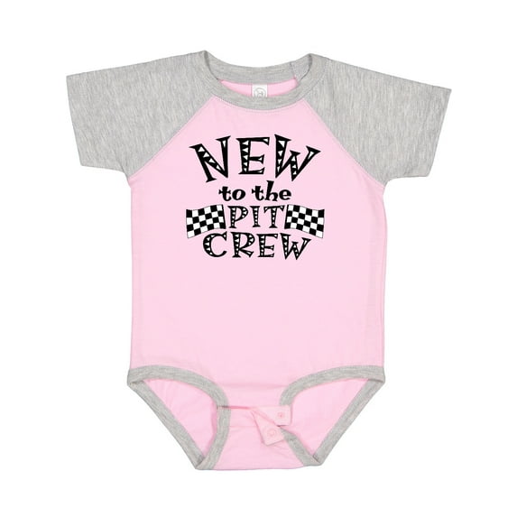 Inktastic New to the Pit Crew Racing Flags Gift Baby Boy or Baby Girl Bodysuit