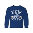 thumbnail image 1 of Inktastic New to the Pit Crew Racing Flags Long Sleeve Youth T-Shirt, 1 of 5