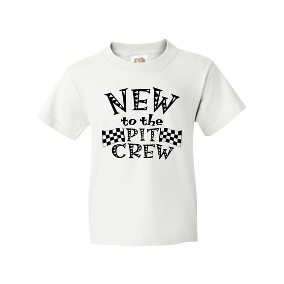 Inktastic New to the Pit Crew Racing Flags Youth T-Shirt