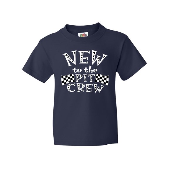 Inktastic New to the Pit Crew Racing Flags Youth T-Shirt