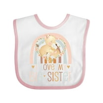 Inktastic Newborn Infant Baby Girls I Love My Big Sister Boys or Girls Baby Bib