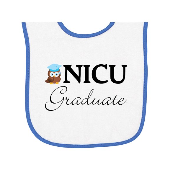 Inktastic Newborn Nicu Graduate Boy Baby Terry Cloth Bib