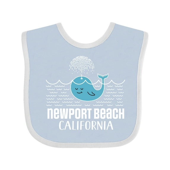 Inktastic Newport Beach California Whale Watching Boys or Girls Baby Bib