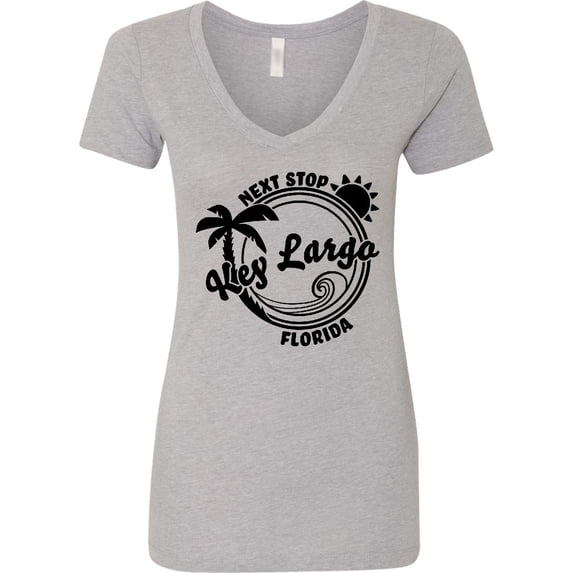 Inktastic Next Stop Key Largo, Florida Women's V-Neck T-Shirt