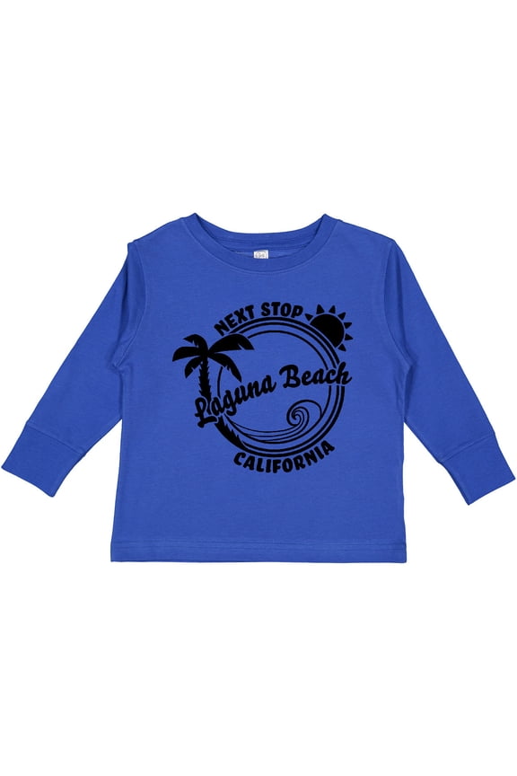 Next Stop Laguna Beach, California Boys or Girls Long Sleeve Toddler T-Shirt