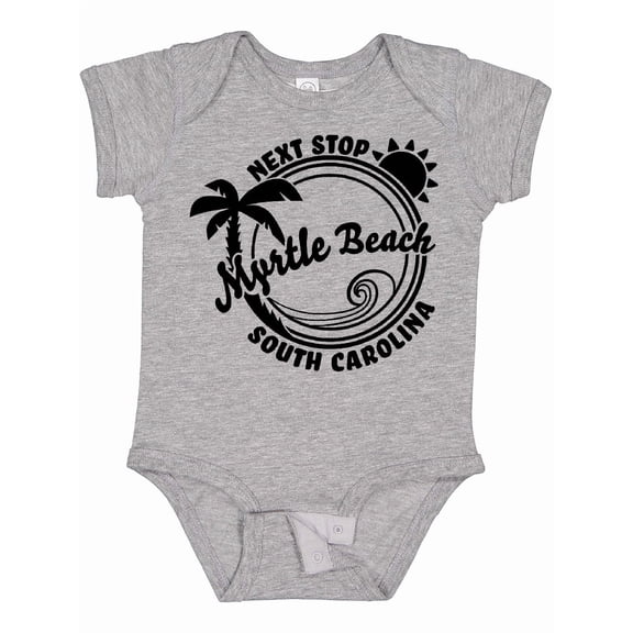 Inktastic Next Stop Myrtle Beach, South Carolina Boys or Girls Baby Bodysuit