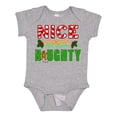 thumbnail image 1 of Inktastic Nice Until Proven Naughty with Holly and Gingerbread Man Boys or Girls Baby Bodysuit, 1 of 5