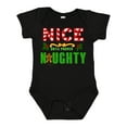 thumbnail image 1 of Inktastic Nice Until Proven Naughty with Holly and Gingerbread Man Boys or Girls Baby Bodysuit, 1 of 5