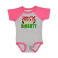 thumbnail image 1 of Inktastic Nice Until Proven Naughty with Holly and Gingerbread Man Boys or Girls Baby Bodysuit, 1 of 5