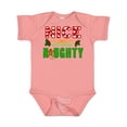 thumbnail image 1 of Inktastic Nice Until Proven Naughty with Holly and Gingerbread Man Boys or Girls Baby Bodysuit, 1 of 5