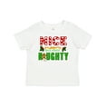 thumbnail image 1 of Inktastic Nice Until Proven Naughty with Holly and Gingerbread Man Boys or Girls Baby T-Shirt, 1 of 5