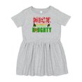 thumbnail image 1 of Inktastic Nice Until Proven Naughty with Holly and Gingerbread Man Girls Toddler Dress, 1 of 5