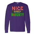 thumbnail image 1 of Inktastic Nice Until Proven Naughty with Holly and Gingerbread Man Long Sleeve T-Shirt, 1 of 5