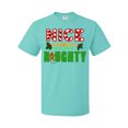 thumbnail image 1 of Inktastic Nice Until Proven Naughty with Holly and Gingerbread Man T-Shirt, 1 of 5