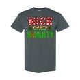 thumbnail image 1 of Inktastic Nice Until Proven Naughty with Holly and Gingerbread Man T-Shirt, 1 of 5