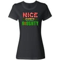 thumbnail image 1 of Inktastic Nice Until Proven Naughty with Holly and Gingerbread Man Women's T-Shirt, 1 of 5