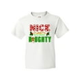 thumbnail image 1 of Inktastic Nice Until Proven Naughty with Holly and Gingerbread Man Youth T-Shirt, 1 of 5