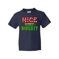 thumbnail image 1 of Inktastic Nice Until Proven Naughty with Holly and Gingerbread Man Youth T-Shirt, 1 of 5