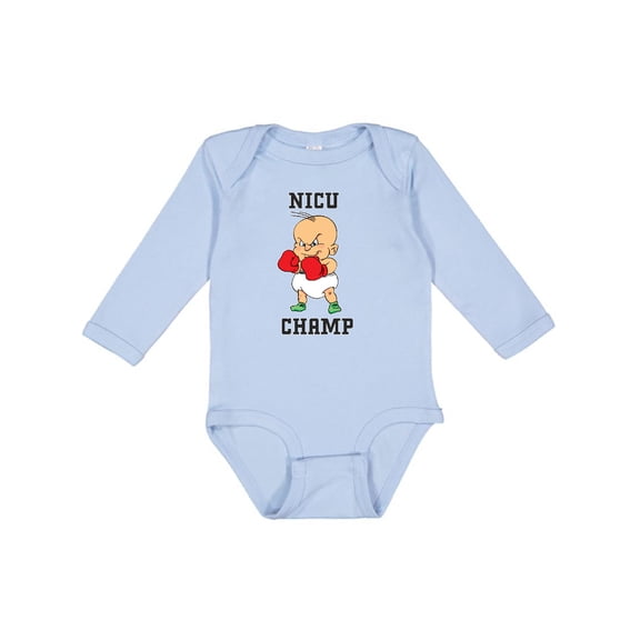Inktastic Nicu Champ Baby Boxer Boys or Girls Long Sleeve Baby Bodysuit