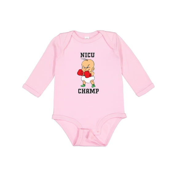 Inktastic Nicu Champ Baby Boxer Boys or Girls Long Sleeve Baby Bodysuit