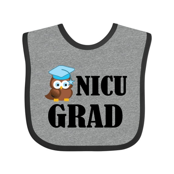 Inktastic Nicu Grad Baby Boy Owl Boys Baby Bib
