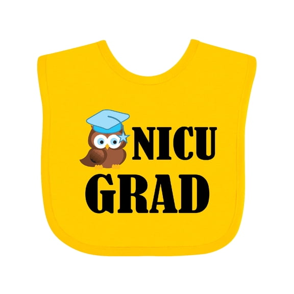 Inktastic Nicu Grad Baby Boy Owl Boys Baby Bib