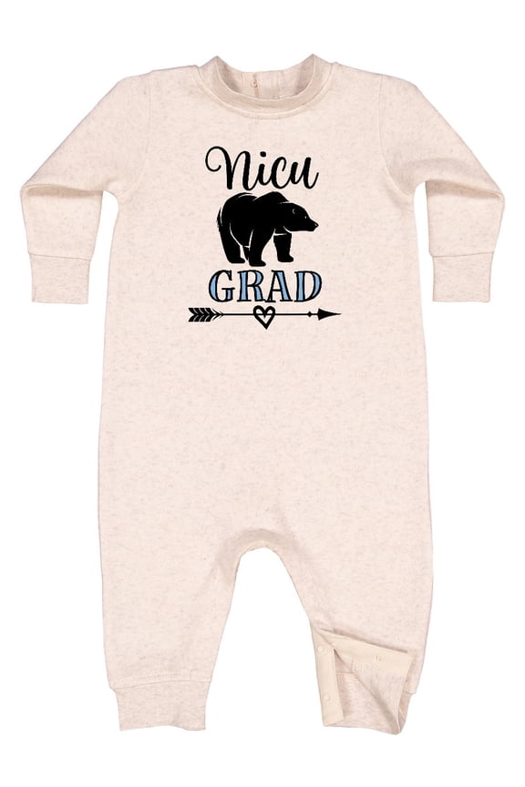 Nicu Grad Boys Native Arrow Bear Baby Fleece Romper