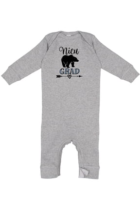 Nicu Grad Boys Native Arrow Bear Baby Romper Coveralls