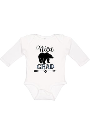Nicu Grad Boys Native Arrow Bear Boys Long Sleeve Baby Bodysuit