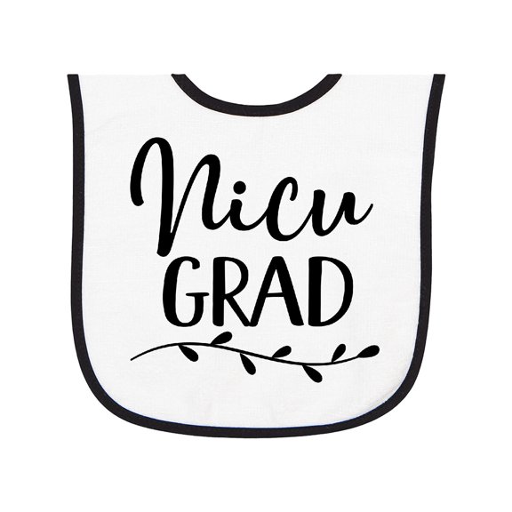 Inktastic Nicu Graduate Baby Baby Terry Cloth Bib