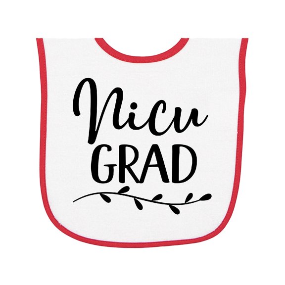 Inktastic Nicu Graduate Baby Baby Terry Cloth Bib