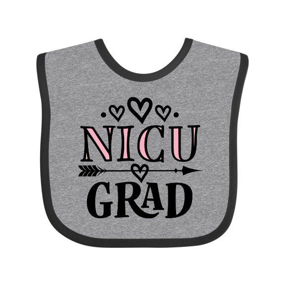 Inktastic Nicu Graduate Baby Girl Girls Baby Bib
