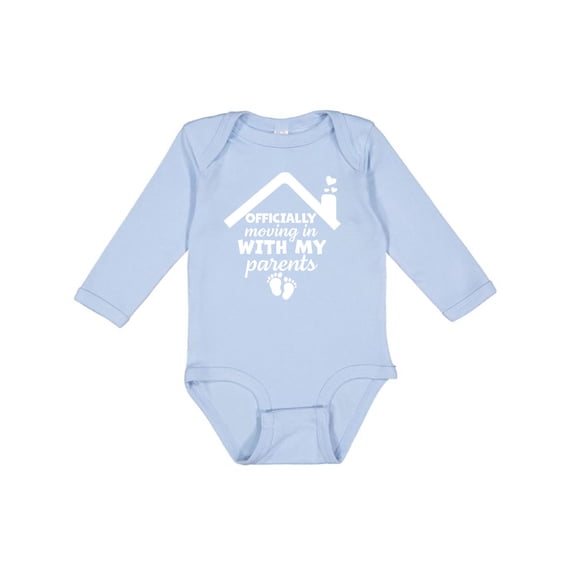 Inktastic Nicu Graduate Officially Moving in with My Parents Boys or Girls Long Sleeve Baby Bodysuit
