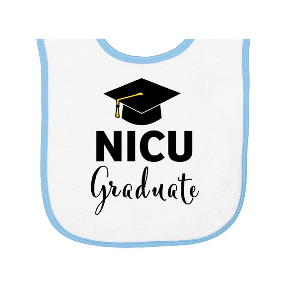 Inktastic Nicu Graduate-graduation Hat Baby Terry Cloth Bib