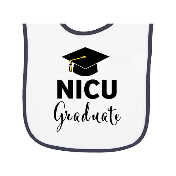 Inktastic Nicu Graduate-graduation Hat Baby Terry Cloth Bib