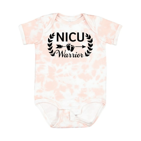Inktastic Nicu Warrior with Arrow and Baby Footprints Boys or Girls Baby Bodysuit