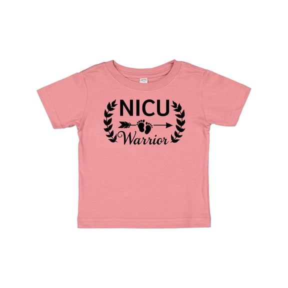 Inktastic Nicu Warrior with Arrow and Baby Footprints Boys or Girls Baby T-Shirt