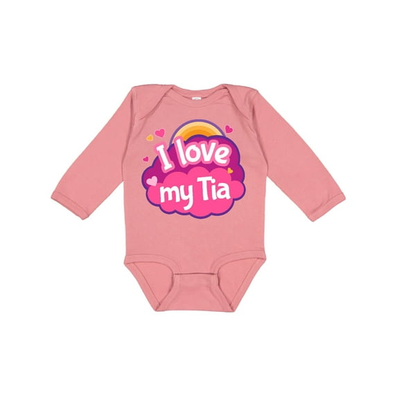Inktastic Niece Gift I Love My Tia Girls Long Sleeve Baby Bodysuit