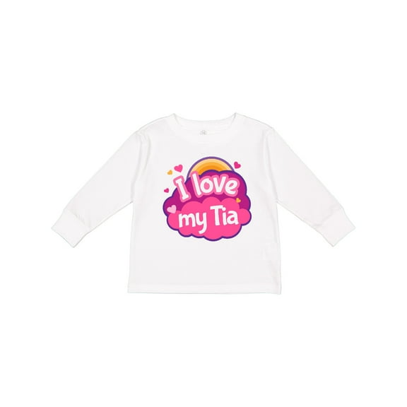 Inktastic Niece Gift I Love My Tia Girls Long Sleeve Toddler T-Shirt