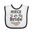 thumbnail image 1 of Inktastic Niece of the Bride Roses Girls Baby Bib, 1 of 4