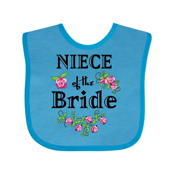 Inktastic Niece of the Bride Roses Girls Baby Bib