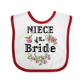 thumbnail image 1 of Inktastic Niece of the Bride Roses Girls Baby Bib, 1 of 4