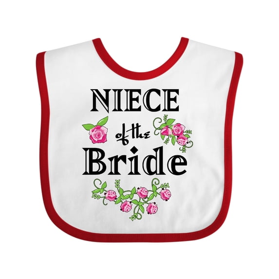 Inktastic Niece of the Bride Roses Girls Baby Bib