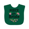 thumbnail image 1 of Inktastic Niece of the Bride Roses Girls Baby Bib, 1 of 4