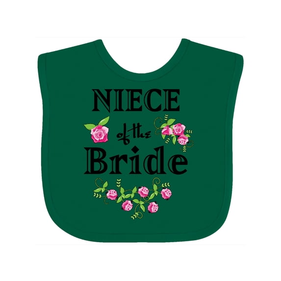 Inktastic Niece of the Bride Roses Girls Baby Bib