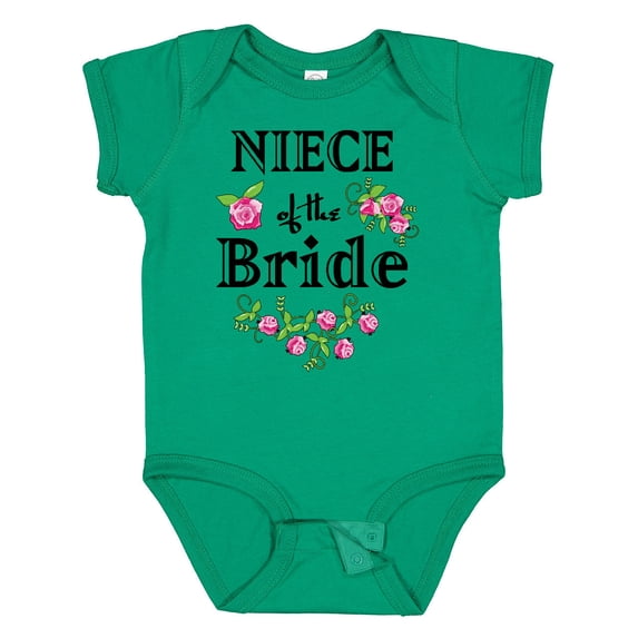Inktastic Niece of the Bride Roses Girls Baby Bodysuit