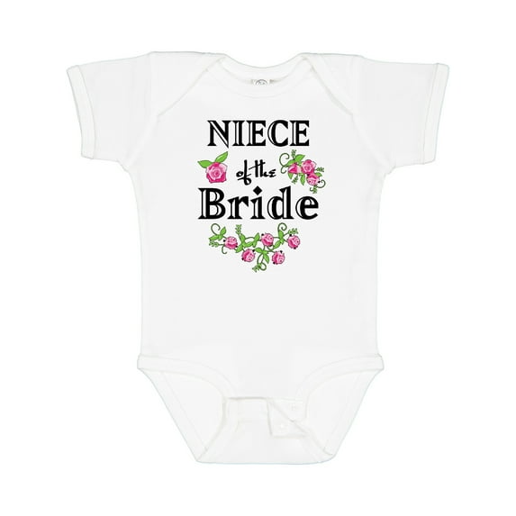 Inktastic Niece of the Bride Roses Girls Baby Bodysuit